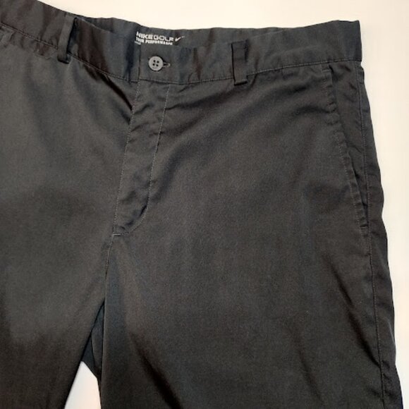 NIKE Golf Tour Performance Dri-Fit Flat Front Black Shorts Mens 32 - Picture 4 of 12